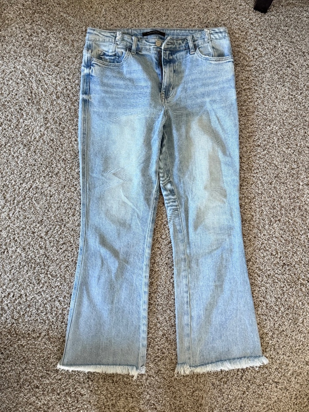 Flying Monkey distressed cropped flare jeans sz 30